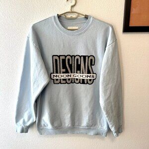 Noon Goons Mens XL Baby Blue Crewneck Sweatshirt Pullover Heavyweight Cotton‎